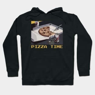 Pizza time japanese retro pixelart style Hoodie